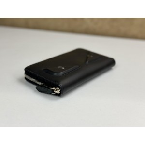 FENDI 7M0210 MONSTER EYES ZIP AROUND LEATHER WALLET